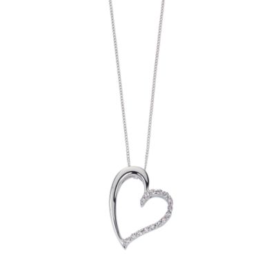 9ct white gold 15 point diamond pendant - Product number 4944585