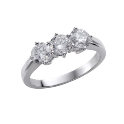 18ct white gold one and a half carat diamond ring