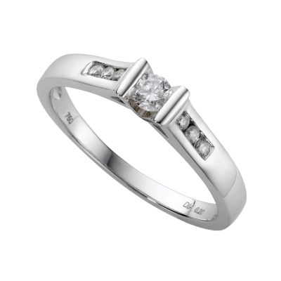 18ct white gold fifth carat diamond ring - Product number 4953843