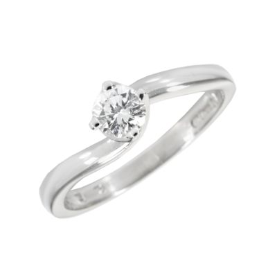 18ct white gold third carat diamond solitaire ring