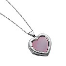 9ct white gold mother of pearl locket pendant