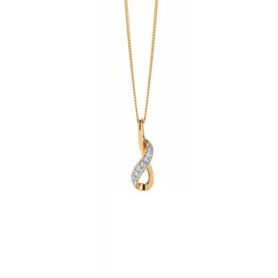 9ct gold diamond pendant - Product number 4970616