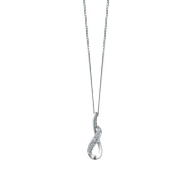 9ct white gold diamond pendant - Product number 4970632