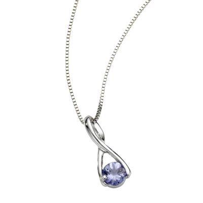 9ct white gold tanzanite pendant - Product number 4970764