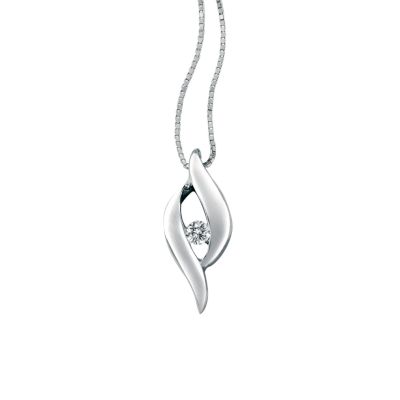 9ct white gold diamond pendant - Product number 4971817