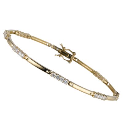 9ct gold cubic zirconia bracelet - Product number 4973461