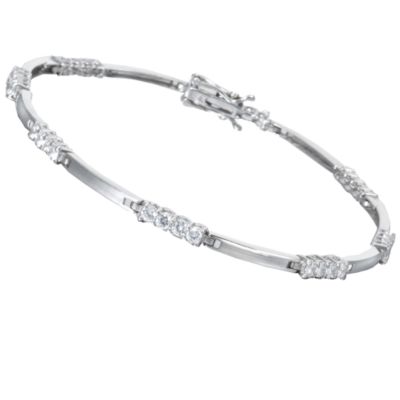 9ct white gold cubic zirconia bracelet - Product number 4973488