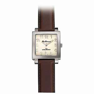 Menand#39;s Brown Leather Strap Watch