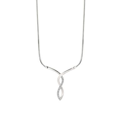 9ct white gold diamond necklace