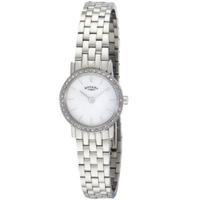 Rotary ladies' stainless steel crystal-set bracelet watch - Product number 4977343