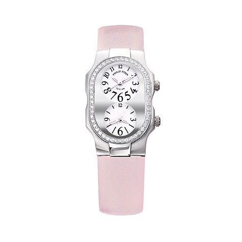 Unbranded Philip Stein ladies diamond set pink strap watch