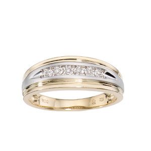 9ct Two Colour Gold Diamond Ring - Product number 4994507