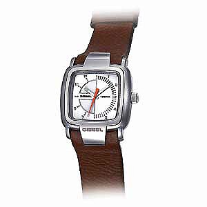 Diesel Menand#39;s Brown Leather Strap Watch