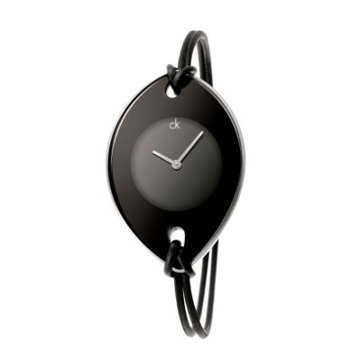 CK Suspension ladies' blaCK leather strap watch - Product number 5046416