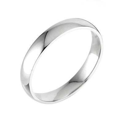 9ct white gold extra heavy 4mm court ring