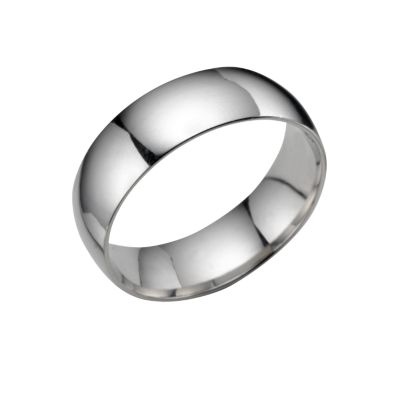 Platinum extra heavy 7mm court ring