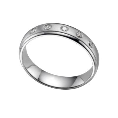 Ladies' 18ct white gold diamond wedding ring