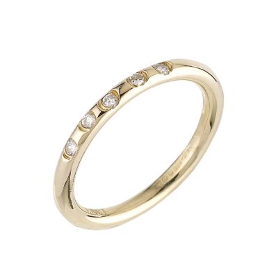 Ladies' 9ct yellow gold diamond wedding ring - Product number 5078091