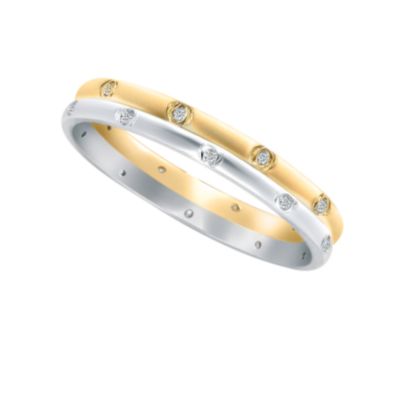 Ladies' 18ct two-colour gold wedding ring - Product number 5079691