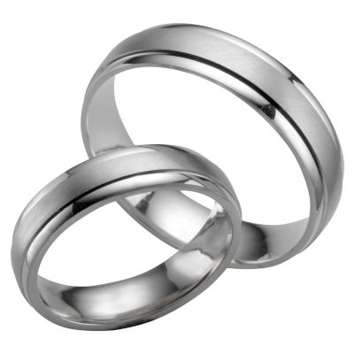 9ct white gold box set wedding rings - Product number 5080339