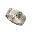 Men's platinum and 18ct white gold wedding ring