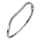 Sterling silver cubic zirconia bangle