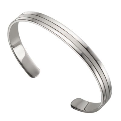 Men's sterling silver torque bangle - Product number 5094097