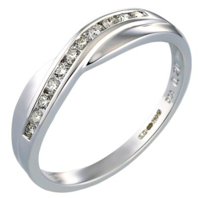 Brideand#39;s 18ct White Gold Diamond Wedding Ring