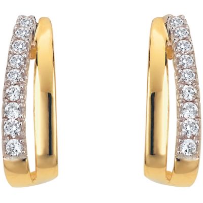 9ct Gold Cubic Zirconia Earrings - Product number 5138655