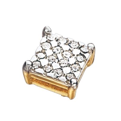 9ct gold Diamond Square Stud