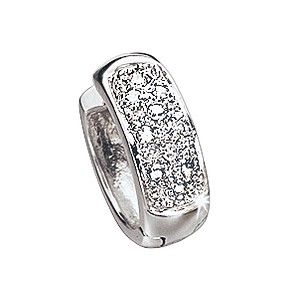 9ct White Gold Diamond Single Earring