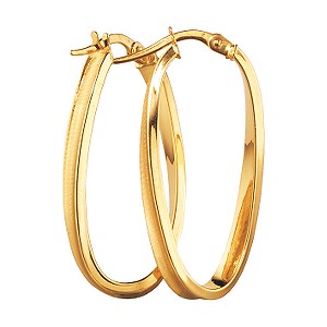 9ct Gold Creole Twist Earrings