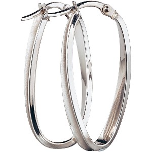 9ct White Gold Creole Twist Earrings9ct White Gold Creole Twist Earrings