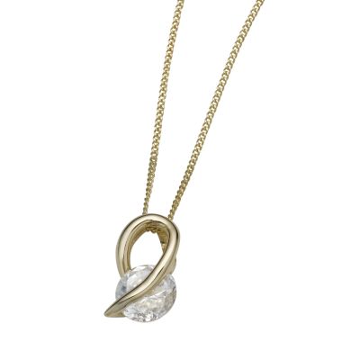 9ct gold cubic zirconia pendant - Product number 5144914