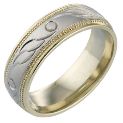 Menand#39;s 9ct Gold Diamond-cut Ring
