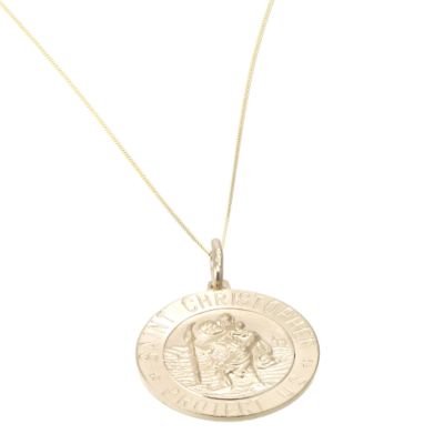 9ct Gold Large St Christopher Pendant