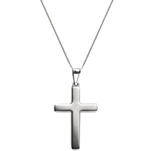 9ct White Gold Cross