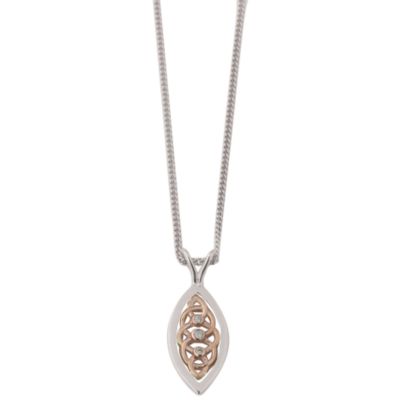 Clogau Gold 9ct Rose Gold and Silver Celtic Pendant