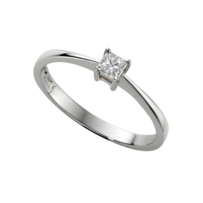 Platinum fifteen point pricness cut diamond ring - Product number 5163757
