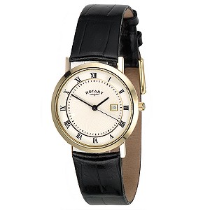 Rotary Menand#39;s Watch With Leather Strap