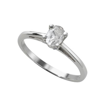 18ct white gold quarter carat diamond solitaire ring