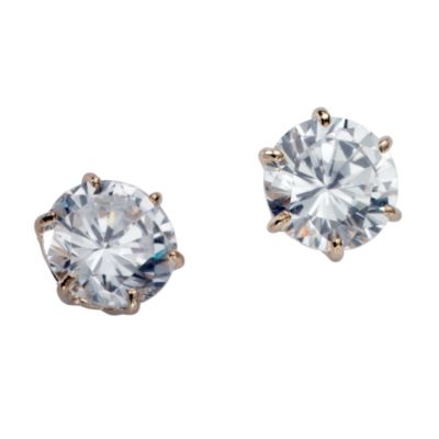 9ct gold cubic zirconia 7mm stud earrings - Product number 5164834
