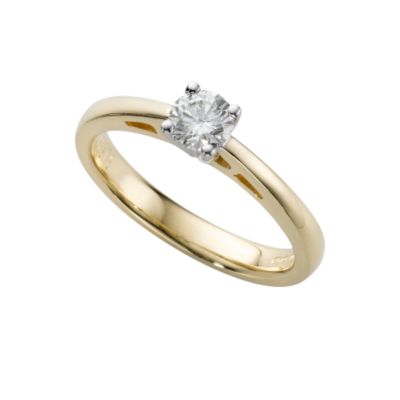 18ct gold third carat certificated diamond solitaire ring - Product number 5165806