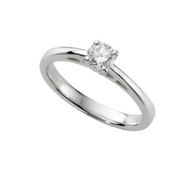 18ct white gold forty point diamond solitaire ring - Product number 5165946