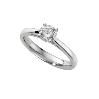 18ct white gold two third carat diamond solitaire ring