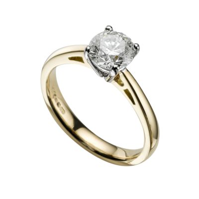 18ct gold one carat diamond solitaire ring - Product number 5167213