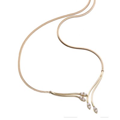 9ct gold cubic zirconia necklace - Product number 5168198