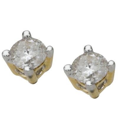 9ct gold third carat diamond solitaire earrings - Product number 5180007