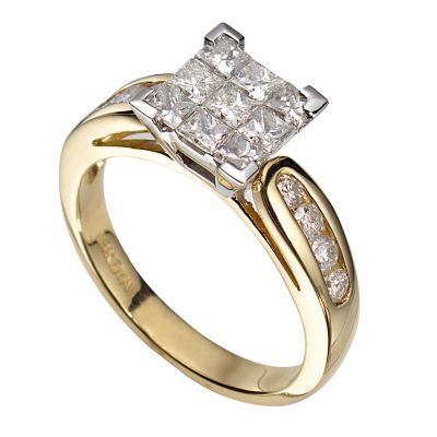 18ct Yellow Gold Diamond Princessa Ring - Product number 5182727