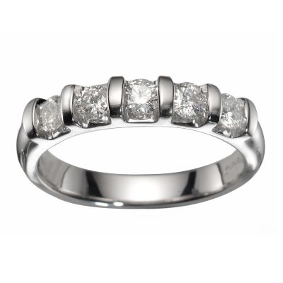 9ct White Gold Diamond Eternity Ring - Product number 5183146